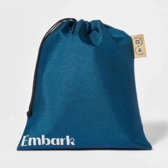 NWT Embark Blue 2 Person Hammock Embroidered Logo Recyclable Tag Drawstring Bag - Picture 6 of 6